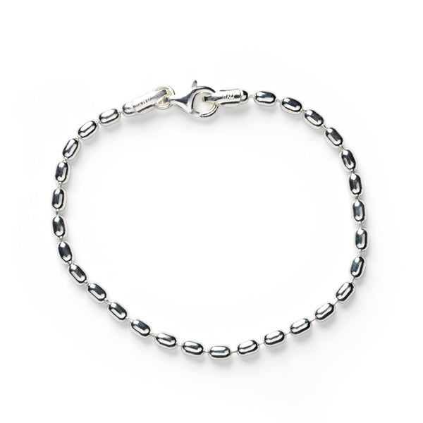 Southern Gates® 3mm Sterling Silver Rice Bead Bracelet
