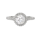 Romance Halo Semi-Mount Diamond Ring
