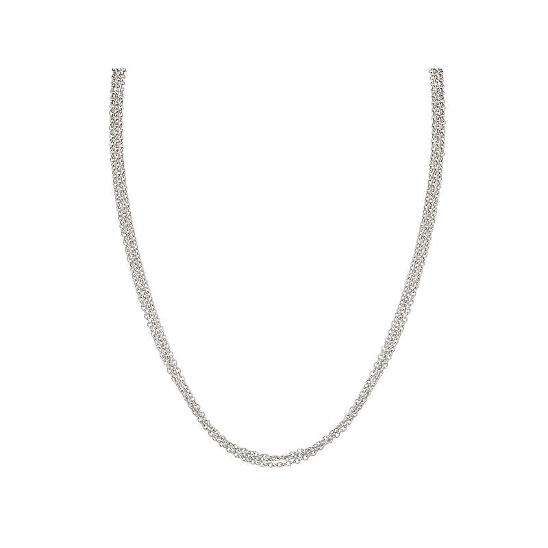 Eleganza Sterling Silver Triple Chain