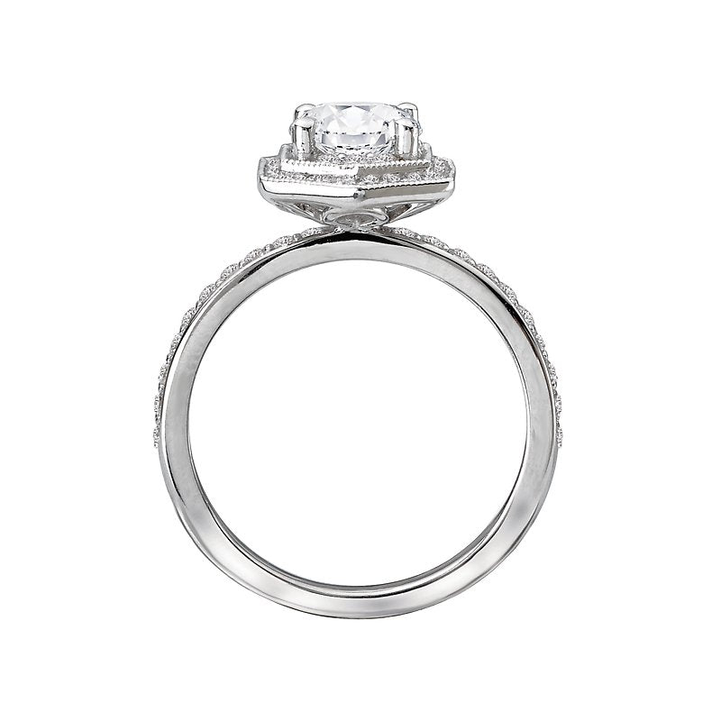 Romance Halo Semi-Mount Diamond Ring