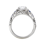 Romance Sapphire and Diamond Semi-Mount Ring