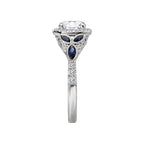Romance Sapphire and Diamond Semi-Mount Ring
