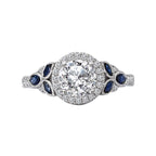 Romance Sapphire and Diamond Semi-Mount Ring