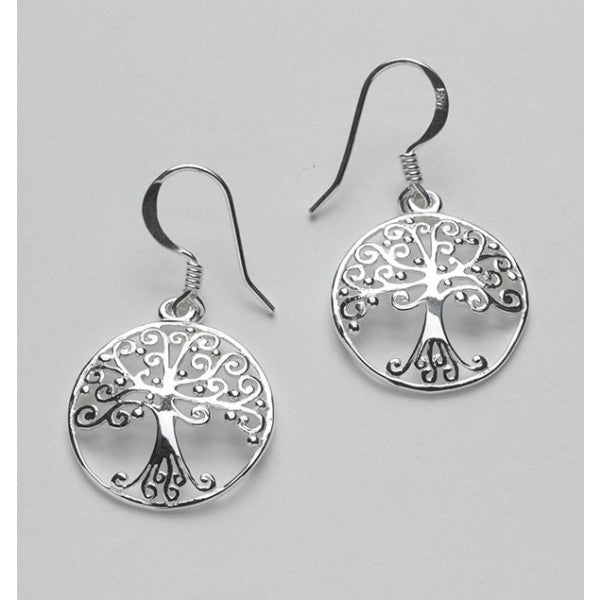 Southern Gates® Rhodium Plated Oak Tree Earring