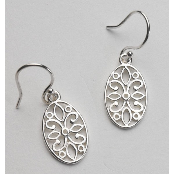 Southern Gates® Oval Flower Scroll Earring