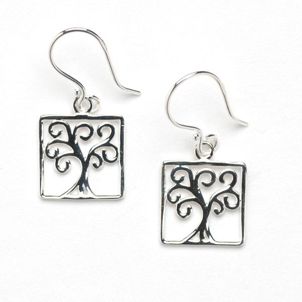 Southern Gates® Oak Tree Small Square Framed Earring