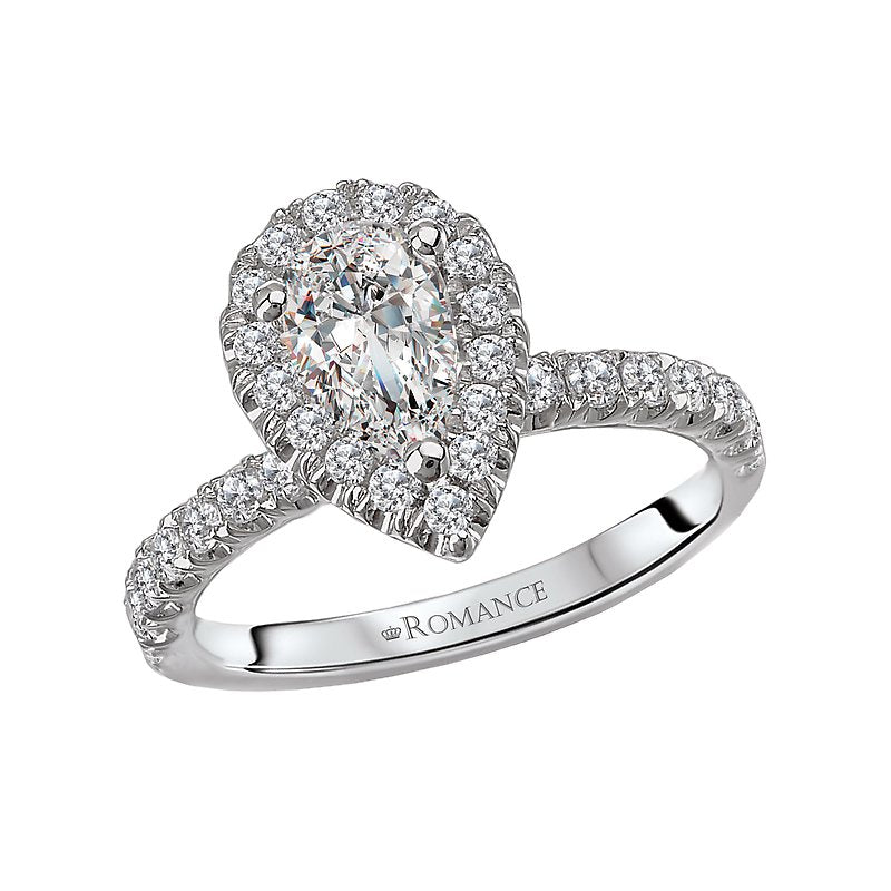 Romance Halo Semi-Mount Diamond Ring