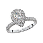Romance Halo Semi-Mount Diamond Ring