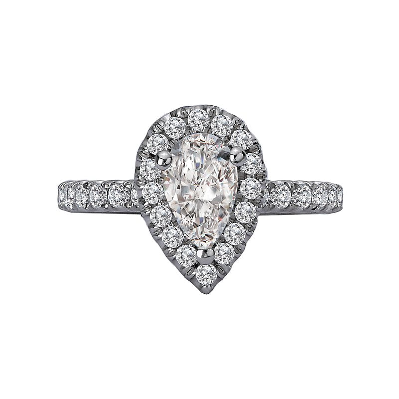 Romance Halo Semi-Mount Diamond Ring
