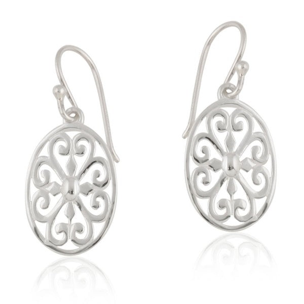 Southern Gates® Oval Heart Scroll Earring