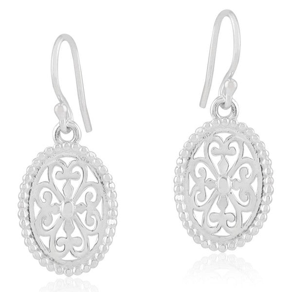 Southern Gates® Beaded Oval Heart Scroll Earring