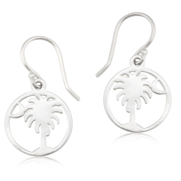 Southern Gates® Round Palmetto Tree and Moon Earring