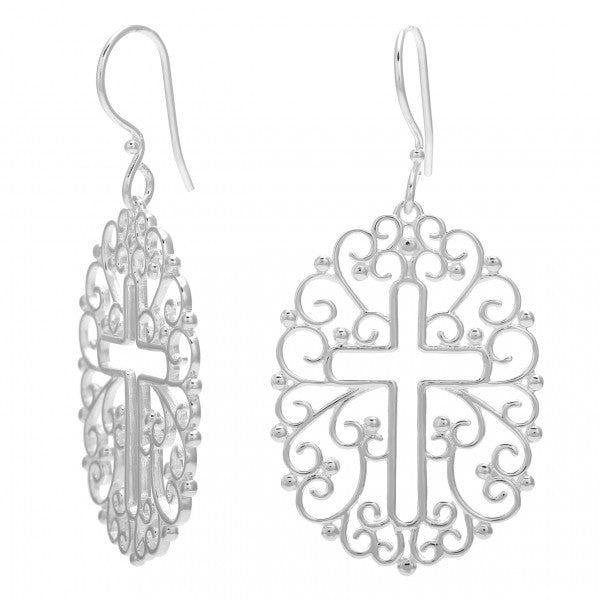 Southern Gates® Filigree Open Cross Earrings