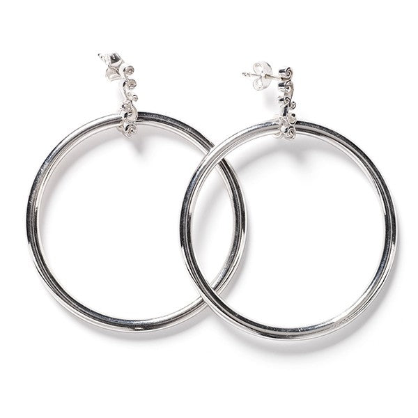 Southern Gates® Scrolling Vine Smooth Hoop Earrings