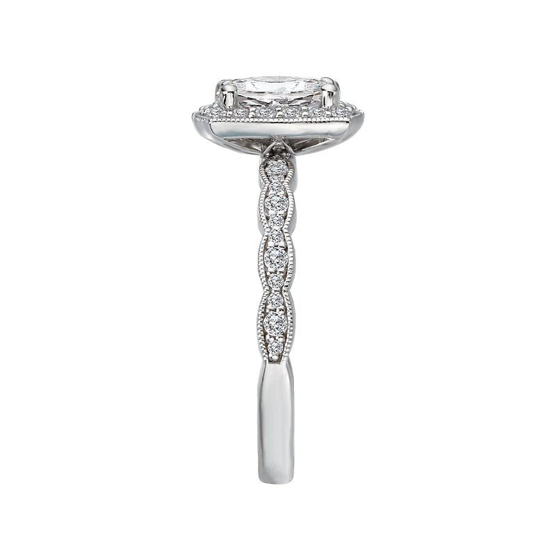 Romance Halo Semi-Mount Diamond Ring