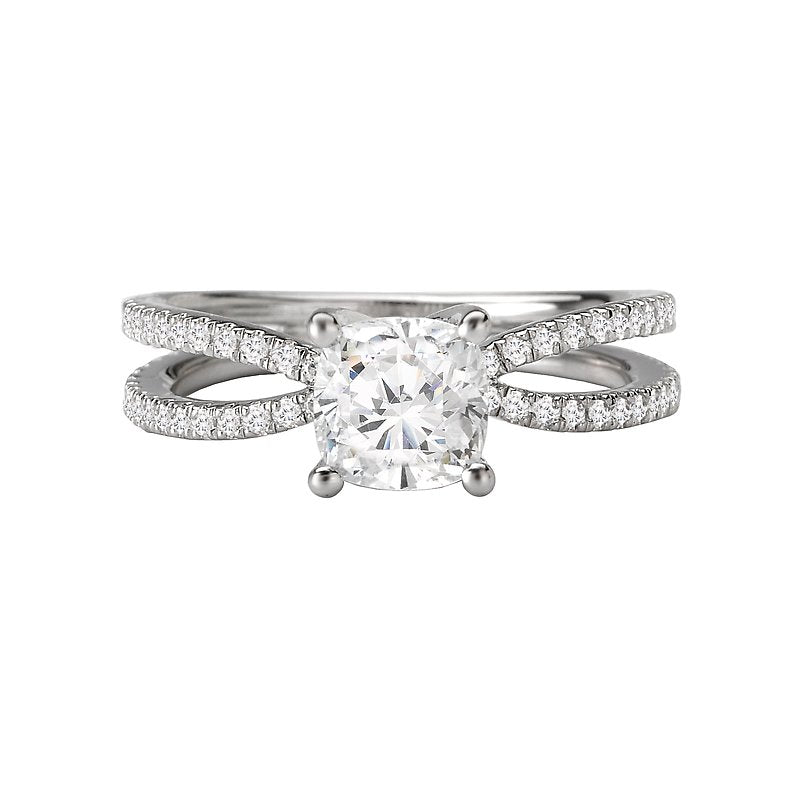Romance Split Shank Semi-Mount Diamond Ring