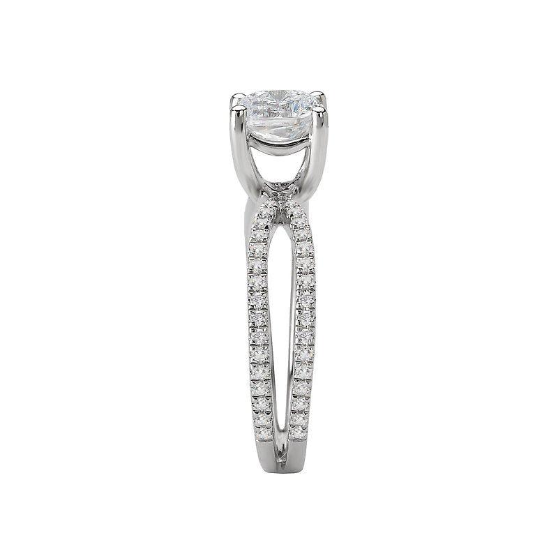 Romance Split Shank Semi-Mount Diamond Ring