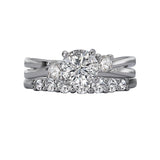 Romance 3-Stone Semi-Mount Diamond Ring