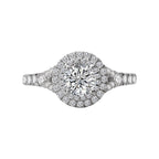 Romance Halo Semi-Mount Diamond Ring