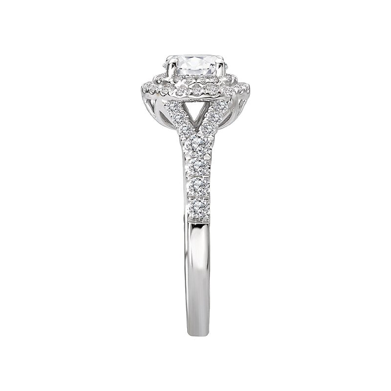 Romance Halo Semi-Mount Diamond Ring