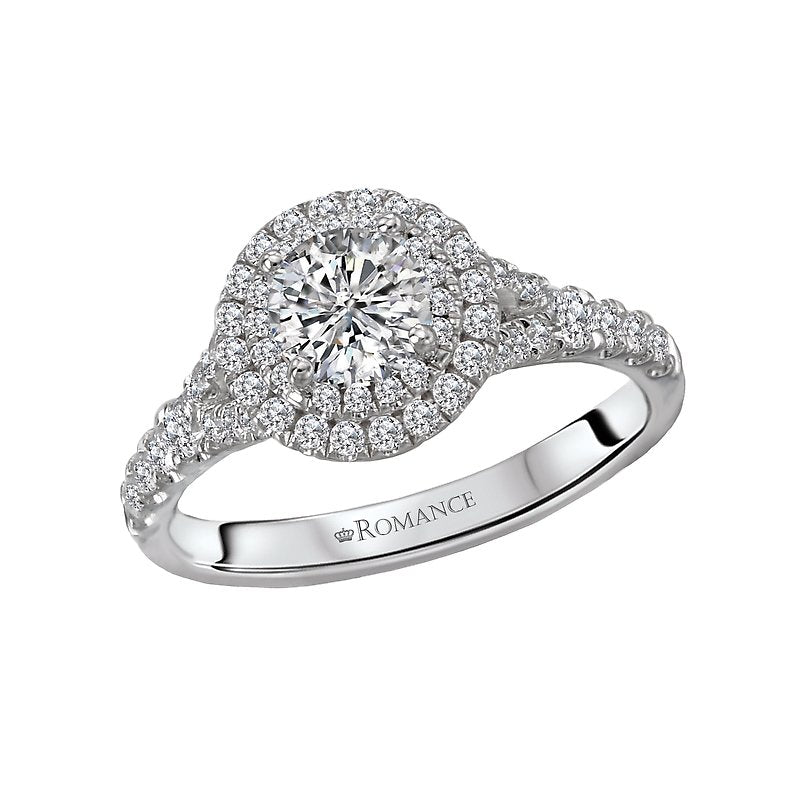 Romance Halo Semi-Mount Diamond Ring