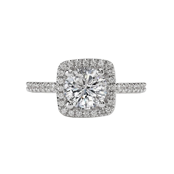 Romance Halo Semi-Mount Diamond Ring