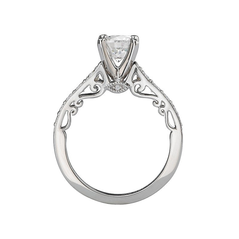 Romance Peg Head Semi-Mount Diamond Ring