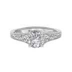 Romance Peg Head Semi-Mount Diamond Ring
