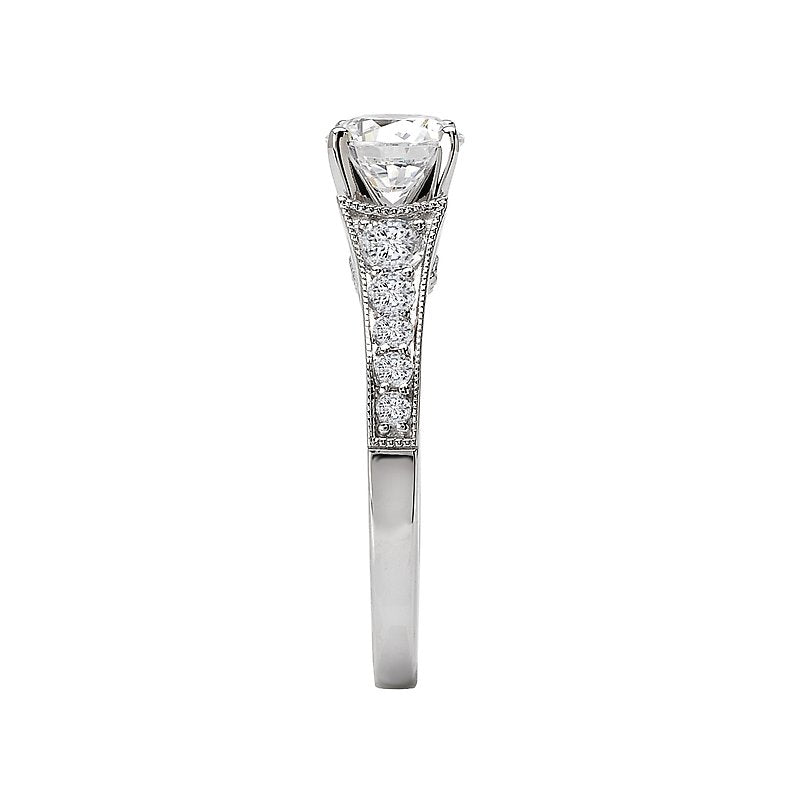 Romance Peg Head Semi-Mount Diamond Ring