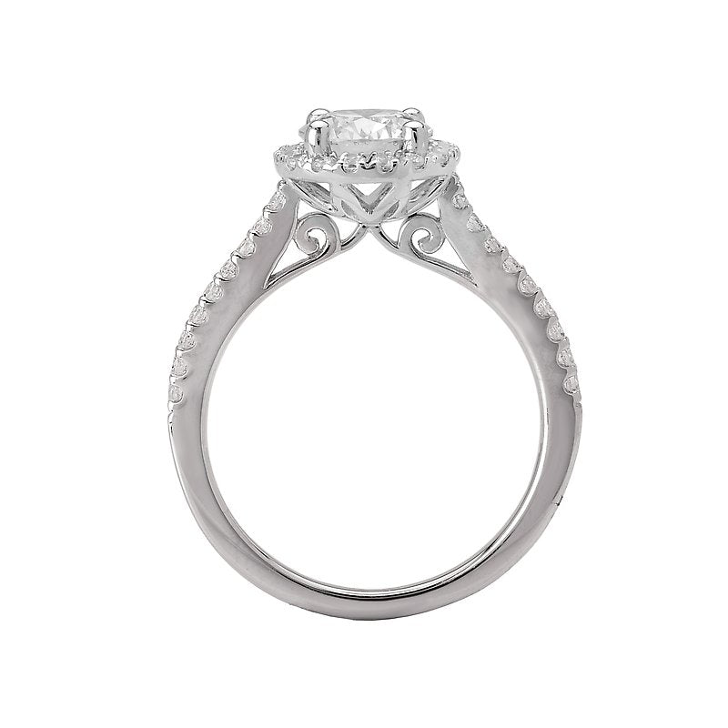 Romance Halo Semi-Mount Diamond Ring