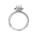 Romance Halo Semi Mount Diamond and Gemstone Ring