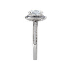 Romance Halo Semi Mount Diamond and Gemstone Ring
