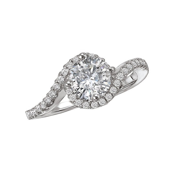 Romance Halo Semi-Mount Diamond Ring