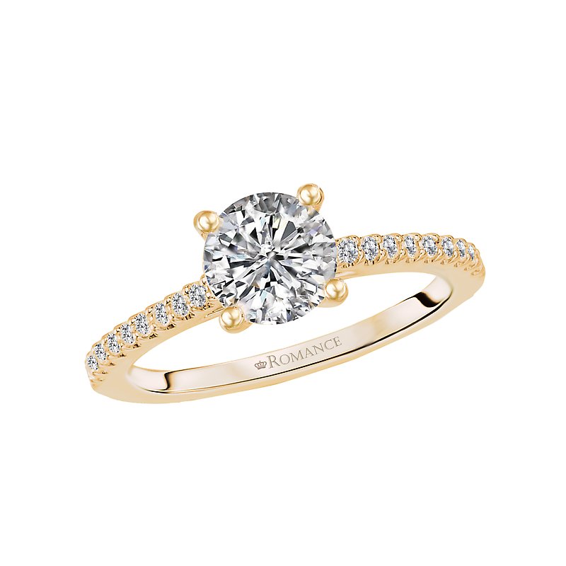 Romance Peg Head Semi-Mount Diamond Ring