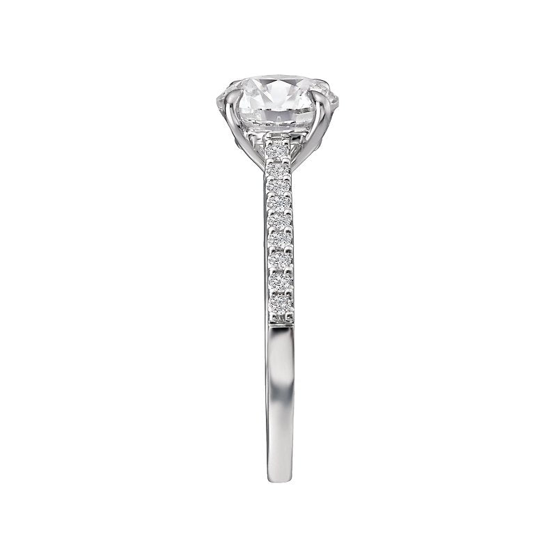 Romance Peg Head Semi-Mount Diamond Ring