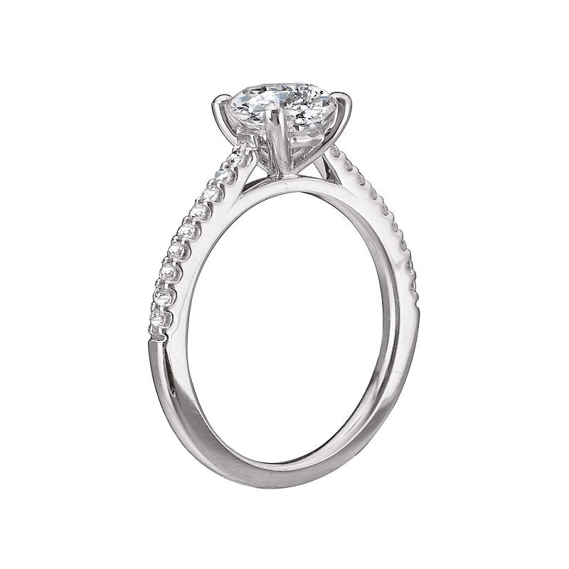 Romance Peg Head Semi-Mount Diamond Ring