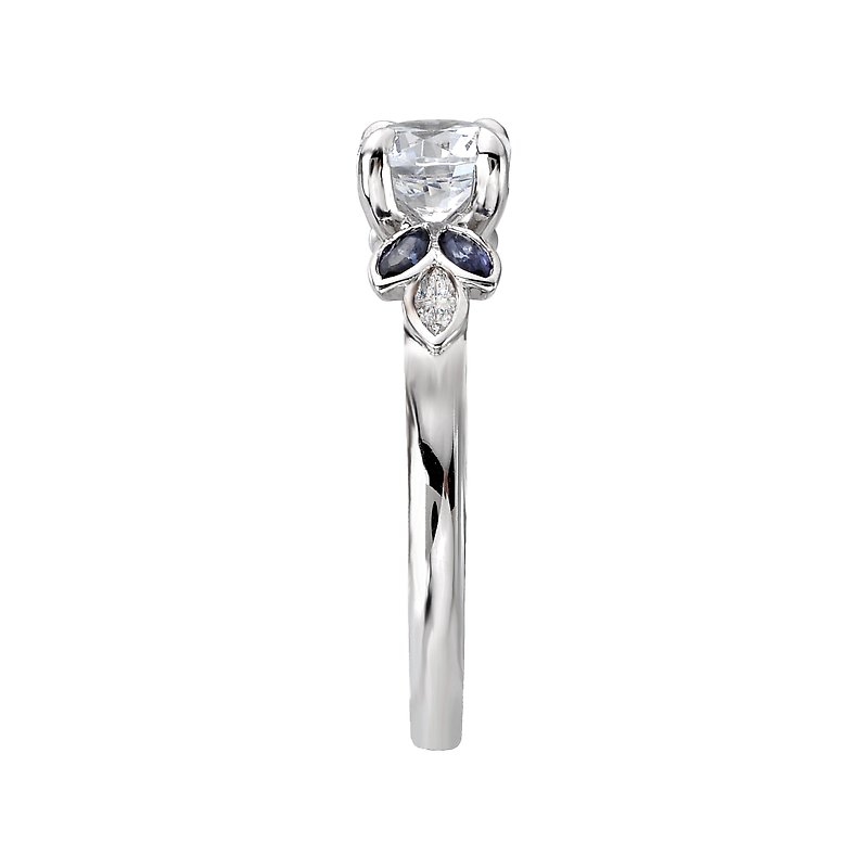 Romance Sapphire and Diamond Semi-Mount Ring