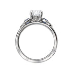 Romance Sapphire and Diamond Semi-Mount Ring