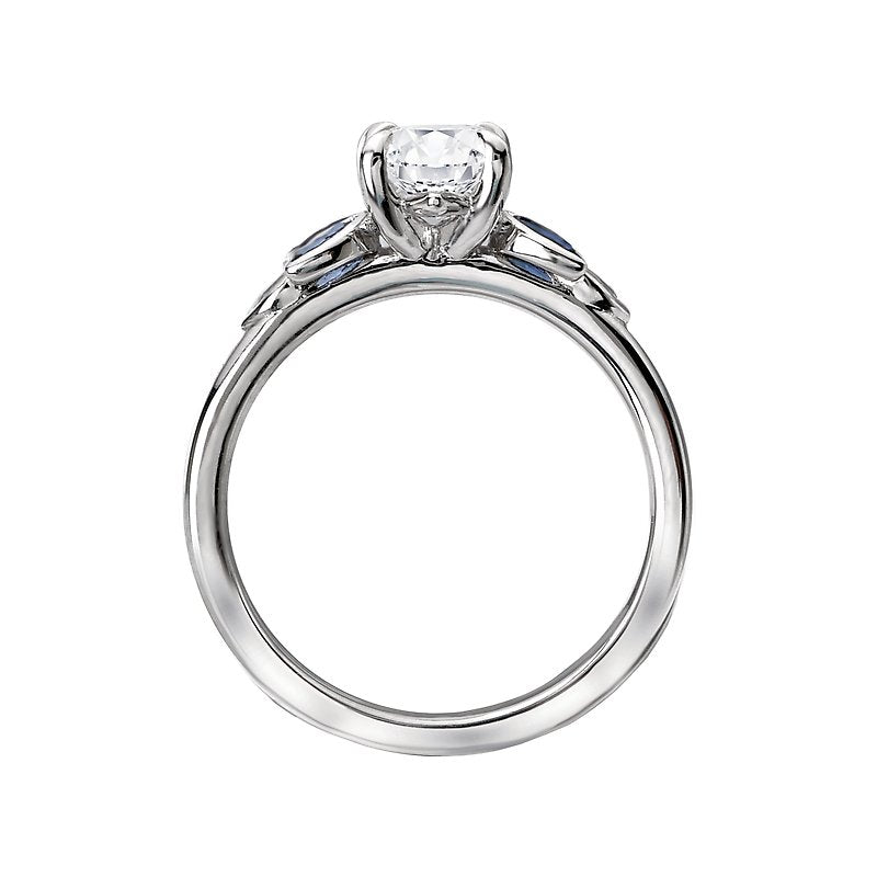 Romance Sapphire and Diamond Semi-Mount Ring