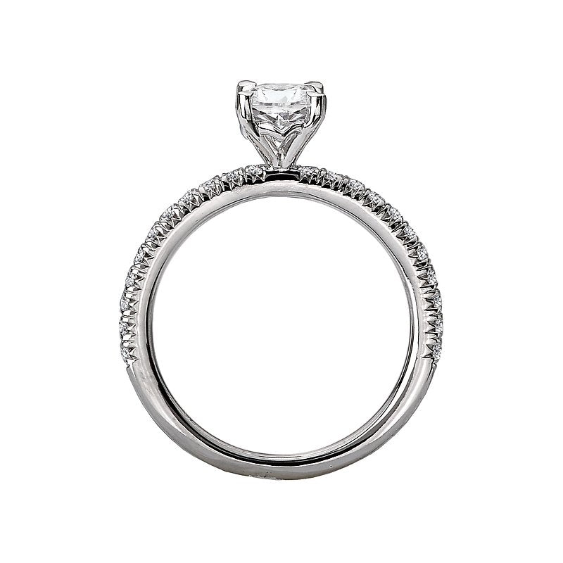 Romance Peg Head Semi-Mount Diamond Ring