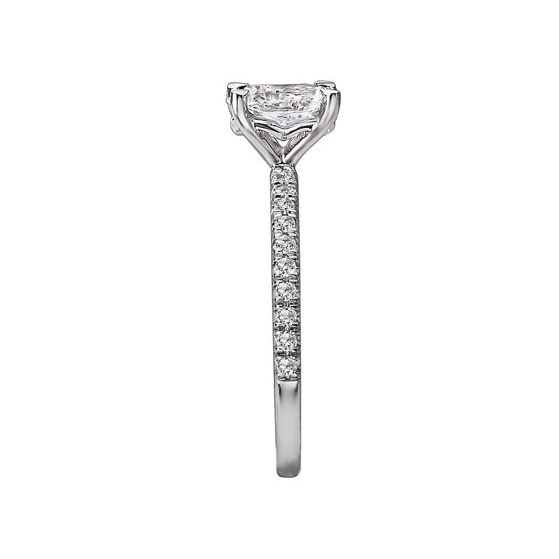 Romance Peg Head Semi-Mount Diamond Ring