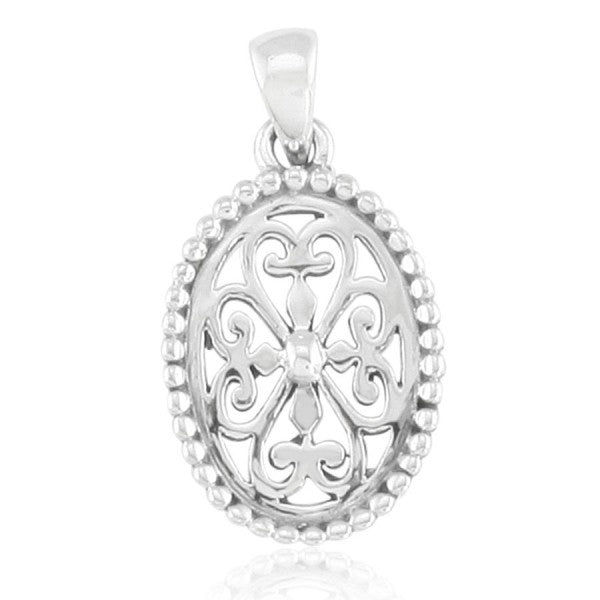 Southern Gates® Beaded Oval Heart Scroll Pendant