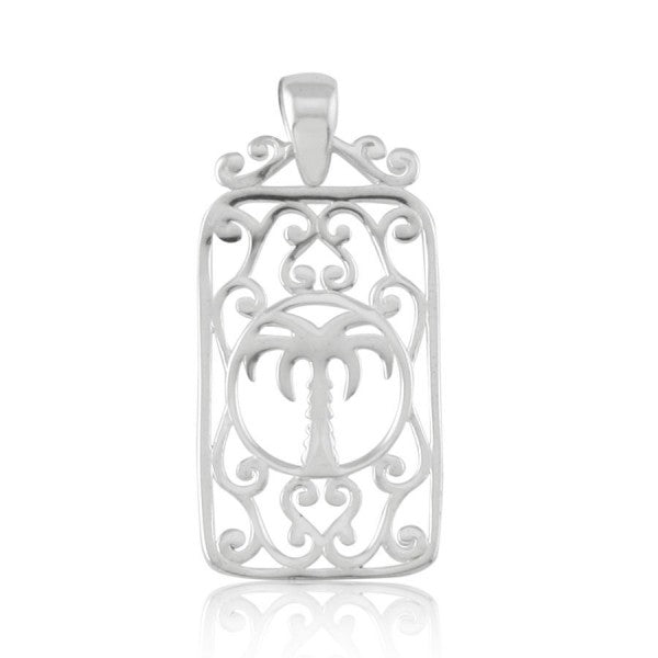Southern Gates® Small Rectangular Framed Palmetto Tree Pendant