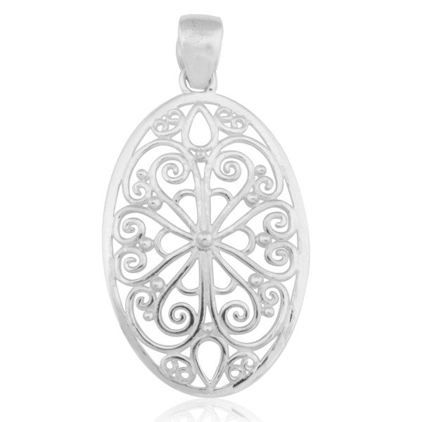 Southern Gates® Oval Flower Filigree Pendant