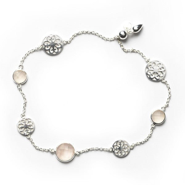Southern Gates® Rose Quartz & Filigree Bracelet