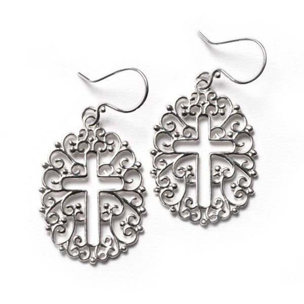 Southern Gates® Filigree Open Cross Earrings