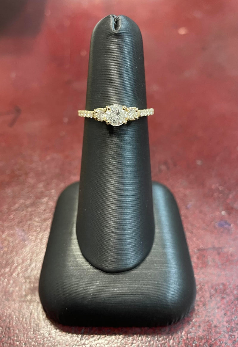 14K Yellow 5.2 mm Round Engagement Ring Mounting